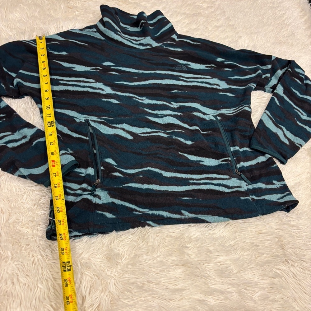 The North Face TKA Glacier Cowl Turtleneck Fleece Pullover Camo Green woman’s Lg - Picture 4 of 12